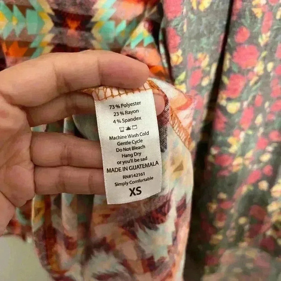 LULAROE Irma Drop Sleeve Aztec Floral Top Bundle | size XS - Picture 4 of 10